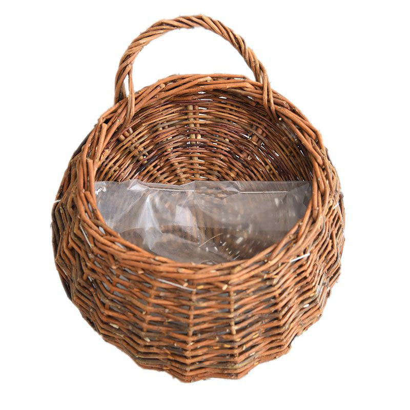 Flower Pot Bamboo Weaving Rattan Hook Balcony Wall Hanging Flower Pot - My Store