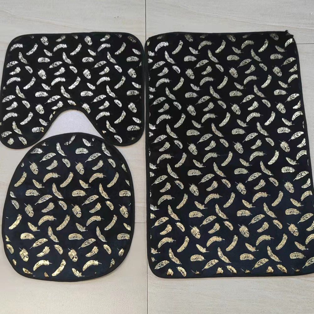 Three Piece Set Of Marbled Foiled Rugs - My Store