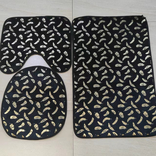 Three Piece Set Of Marbled Foiled Rugs - My Store
