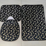 Three Piece Set Of Marbled Foiled Rugs - My Store