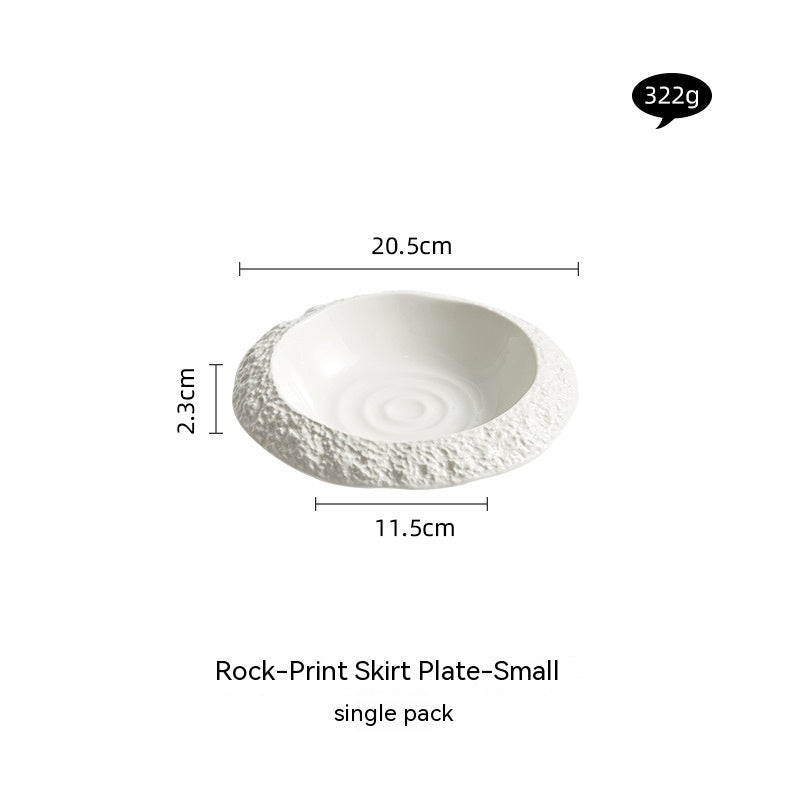 Rock Pattern Ceramic Household Deep Plates - My Store