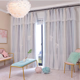 Nordic Simple Hollow Star Princess Wind Bedroom Blackout Curtains - My Store