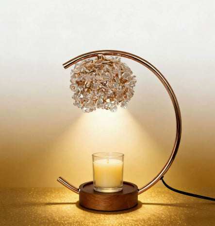 Wrought-iron Aromatherapy Wax Melter Scented Oil Candle Warmer Bedroom Ambiance Table Lamp - My Store