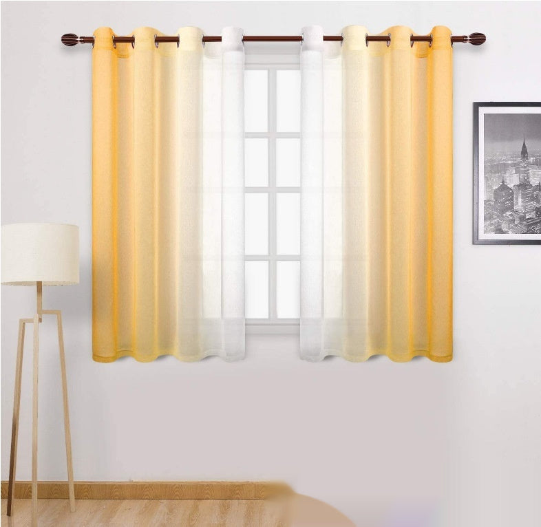 Gradient Sheer Curtain For Balconies Ready Made Blackout Curtains And Sheer Curtains - My Store