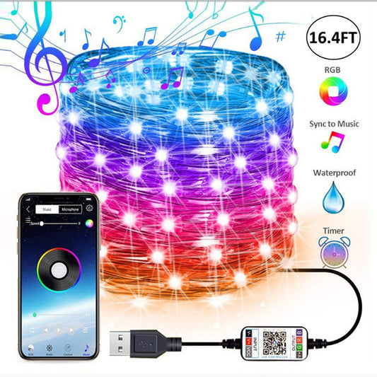 Smart Phone APP Copper Wire Light String - My Store