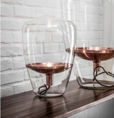Scandinavian Minimalist Living Room Glass Table Lamp Modern Light Luxury Corner Table Desk Bedside Lamp Bedroom Bedside Creative Lamps - My Store