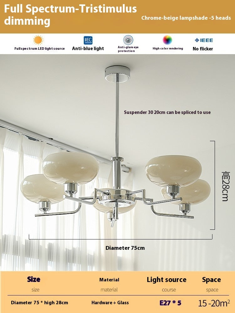 Living Room Chandelier Retro Cream Bedroom Dining Room Lamps - My Store