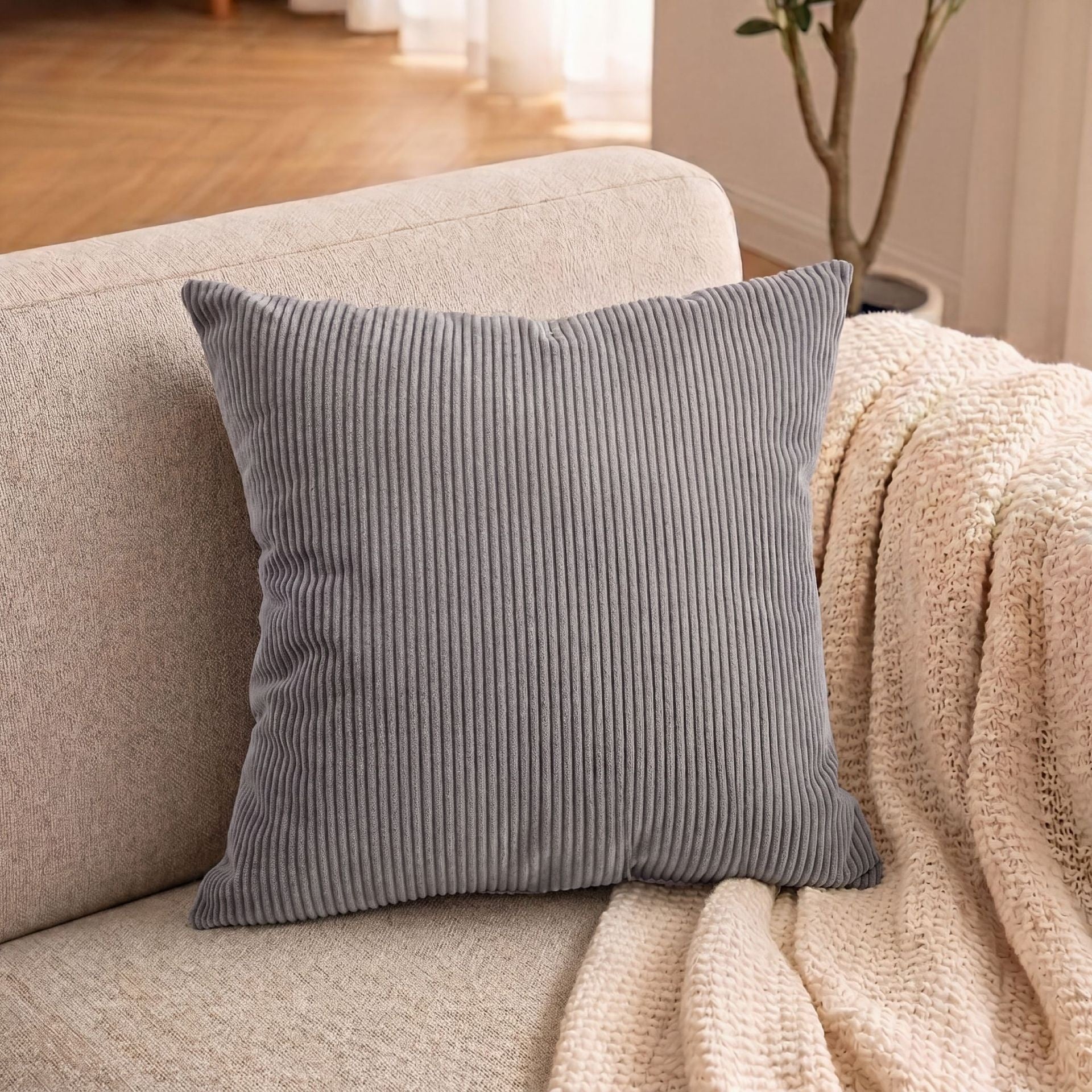 Corduroy Living Room Sofa And Bedside Backrest Cushionsthrow Pillows - My Store