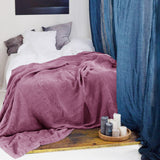 Nordic Style Linen Solid Color Single And Double Bed Sheets - My Store