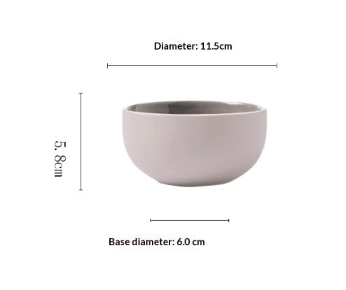 Nordic Matte Ceramic Plates Soup Bowls - My Store