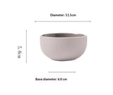 Nordic Matte Ceramic Plates Soup Bowls - My Store