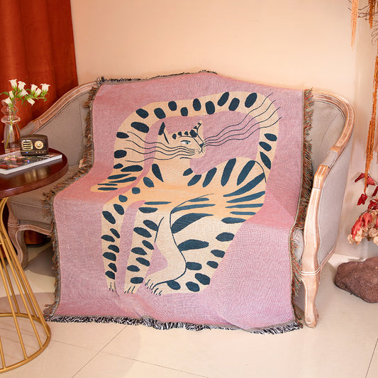 Cat Camping Rugs Chenille Sofa Cover - My Store