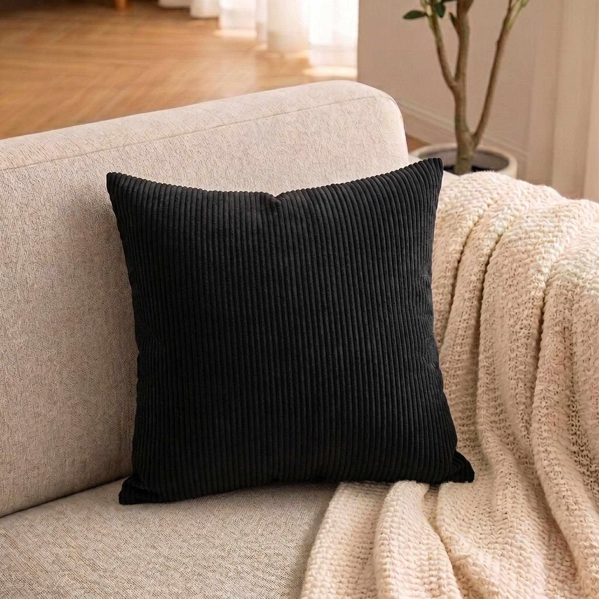 Corduroy Living Room Sofa And Bedside Backrest Cushionsthrow Pillows - My Store