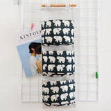 Wall-mounted Three-pocket Storage Hanging Bag Wall Hanging Mobile Phone Hanging Students - My Store