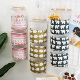 Wall-mounted Three-pocket Storage Hanging Bag Wall Hanging Mobile Phone Hanging Students - My Store