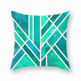 Green geometric pillow cushion cover sofa cushion - My Store