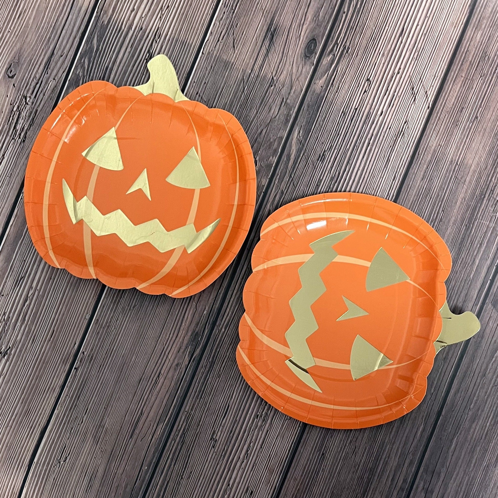 Disposable Dinner Plates DIY Pumpkin Halloween Paper Plates - My Store