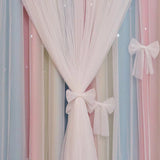 Nordic Simple Hollow Star Princess Wind Bedroom Blackout Curtains - My Store