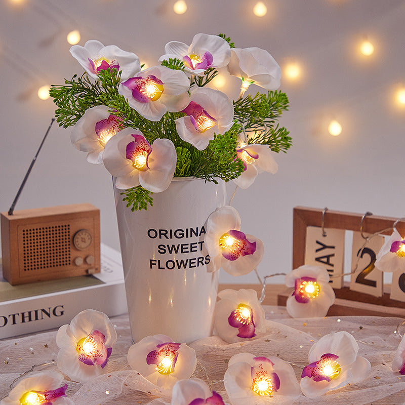 Outdoor Decoration LED Simulation Butterfly Orchid Light String - My Store