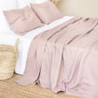 Nordic Style Linen Solid Color Single And Double Bed Sheets - My Store