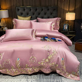 Ice Silk Quilt Sets Bed Sheets Bedding Four-piece Set - My Store