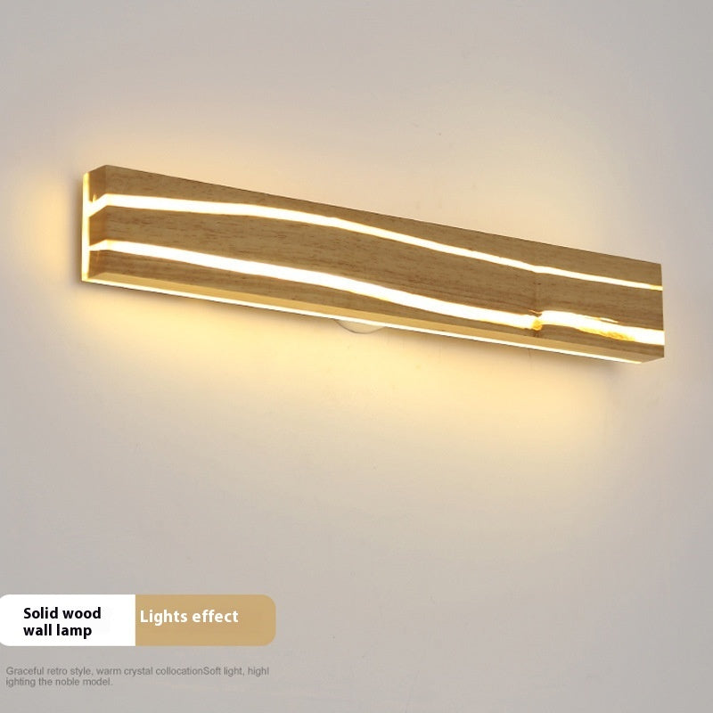 Solid Wood Crack Creative Wall Lamp Background Wall LED Strip Wall Lamp - My Store