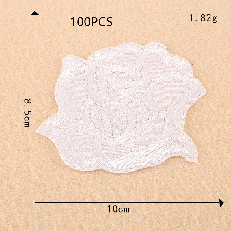 Computer Embroidery Black And White Roses Hotel Bed Sheets - My Store