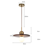 Walnut Dining Room Chandelier Creative Personality Retro Lamps - My Store