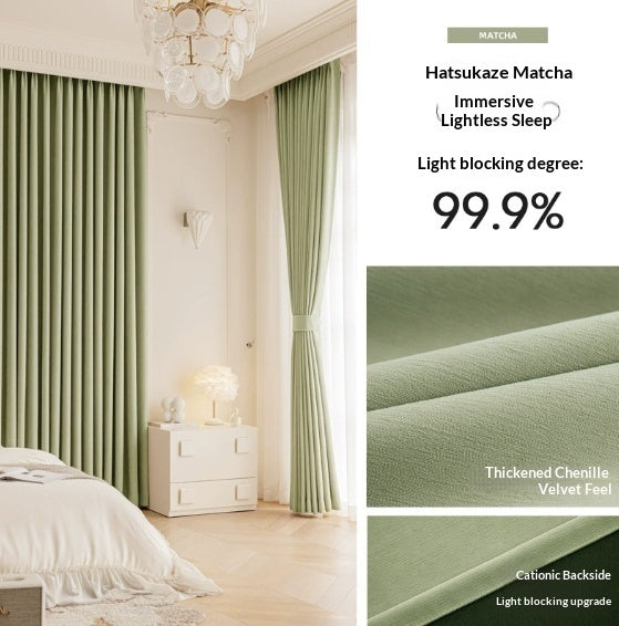 Master Blinds Curtains Chenille French-Style Luxe-Looking Home Decor Light Luxury Modern Authentic Extra-Thick - My Store