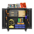Metal Storage Cabinet With Wheels Rolling Storage Cabinet With 2 Doors And Adjustable Shelves - My Store