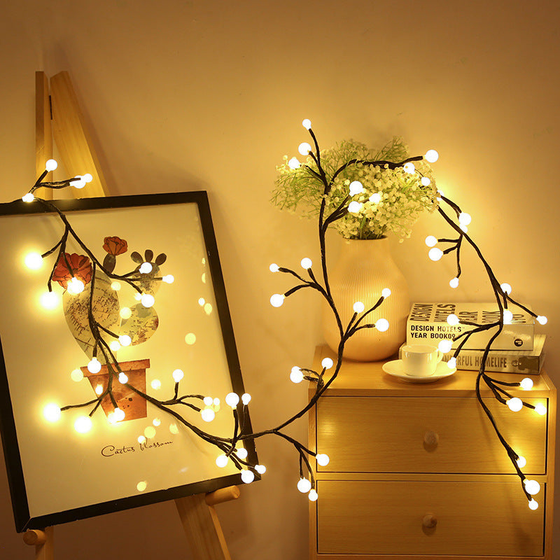 Low Pressure Branch Rattan String Warm Light - My Store