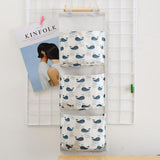 Wall-mounted Three-pocket Storage Hanging Bag Wall Hanging Mobile Phone Hanging Students - My Store