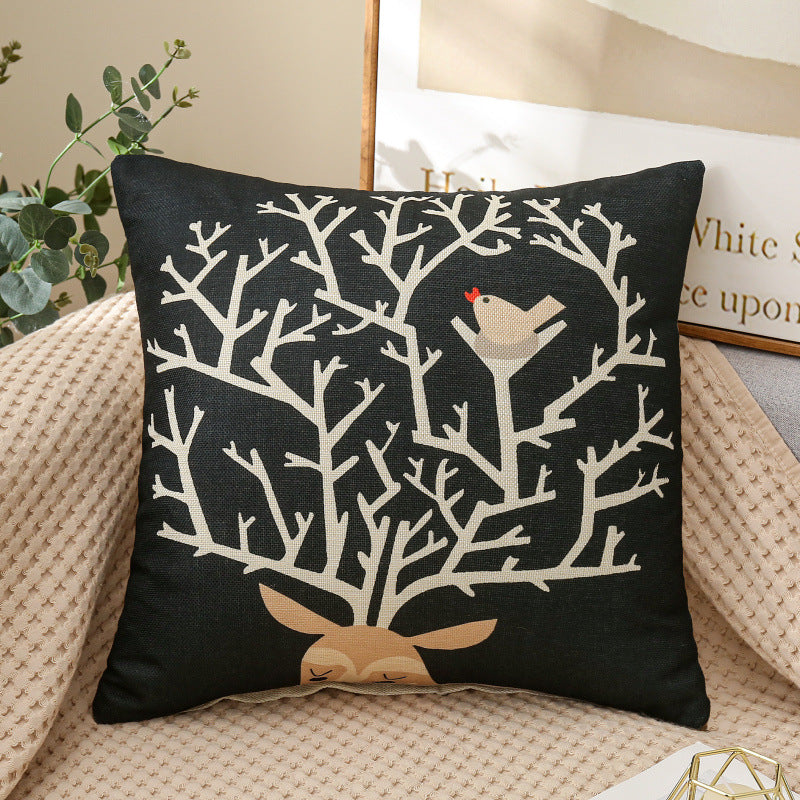 Fabric Decoration Supplies Car Gift Linen Printed Pillows Bedside Cushion Couch Pillow - My Store