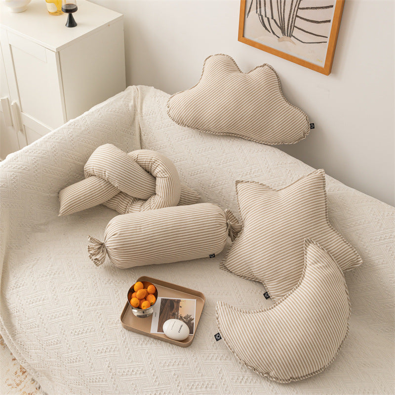 Cotton And Linen Striped Cushion Seriescoordinating Throw Pillows For Your Home Sofa - My Store
