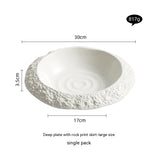 Rock Pattern Ceramic Household Deep Plates - My Store
