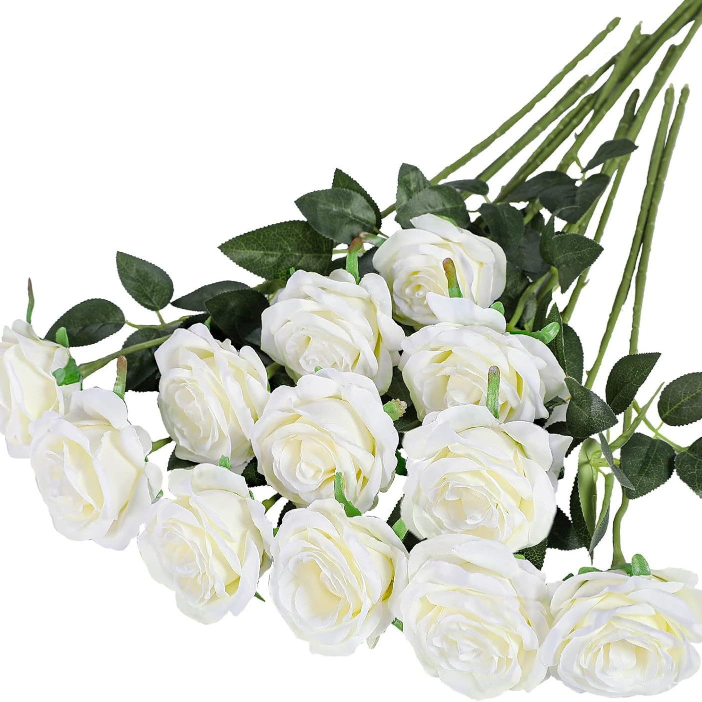Artificial Rose Single Raw Silk Fake Flower Artificial Flowers - My Store