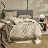 Single Double Bed Sheets Washed Four-piece Set Simple Linen Bedding - My Store