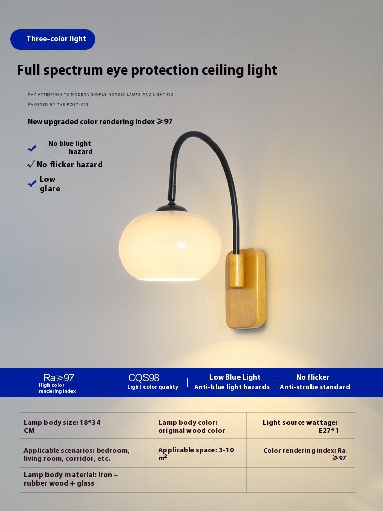 Bedside Wall Lamp Creative Retro Glass Wall LED Lamp - My Store