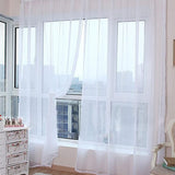 Solid Color Glass Mesh Curtains Transparent Color Ready-made Curtain Punch-free - My Store