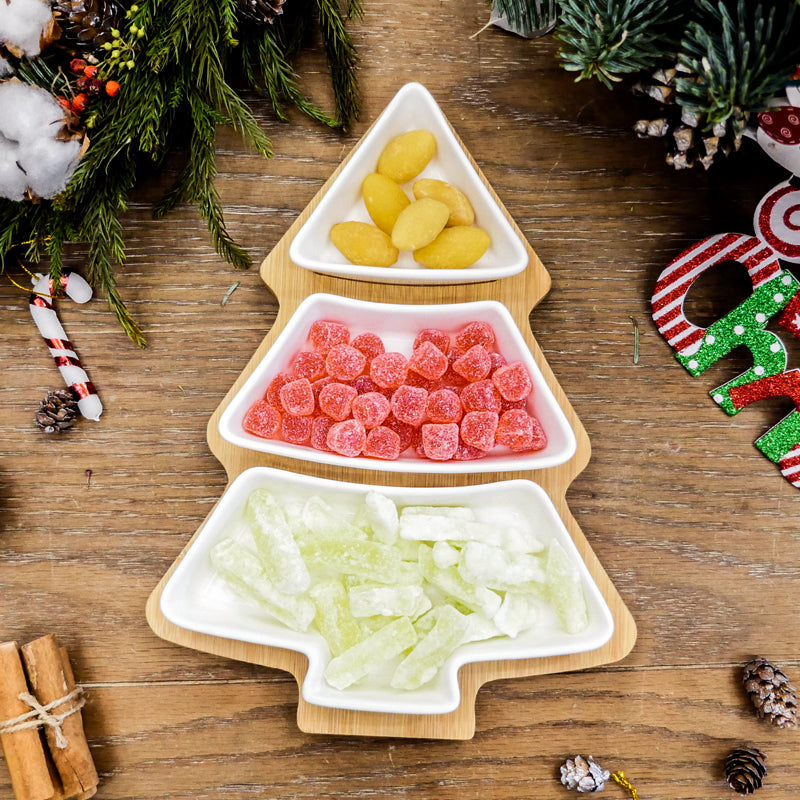 4Pcs Christmas Tree Ceramic Plates - My Store