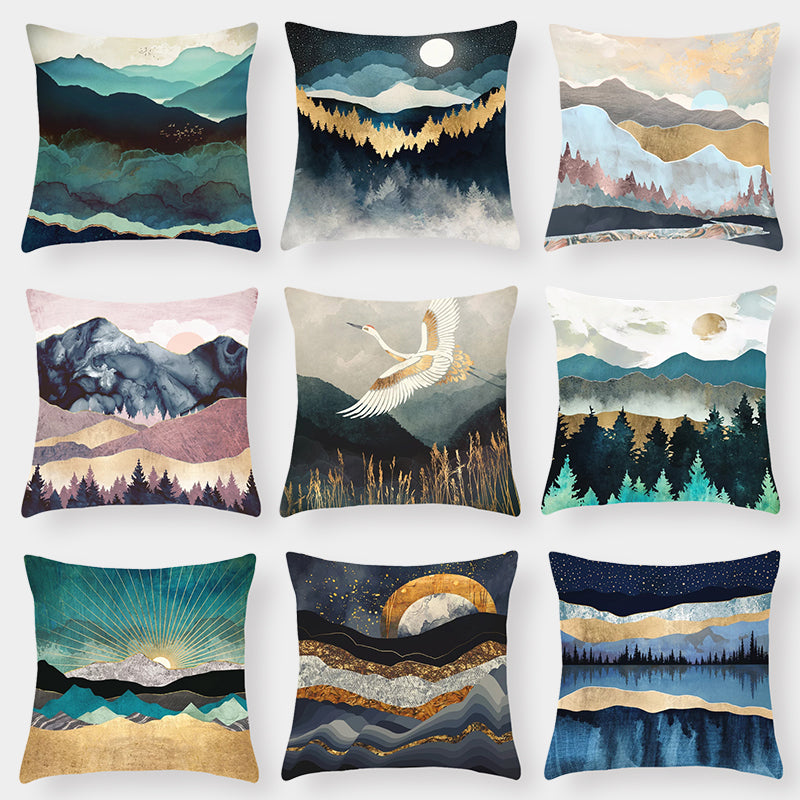 Landscape cushion pillow lumbar cushion cover - My Store