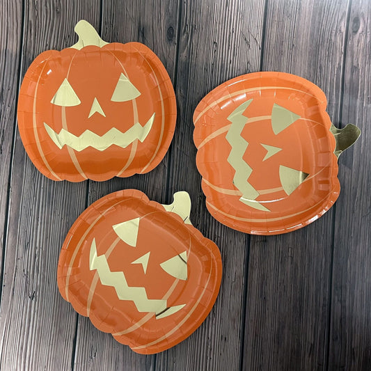 Disposable Dinner Plates DIY Pumpkin Halloween Paper Plates - My Store