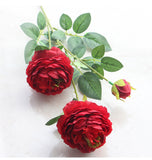 3 head peonies artificial flowers - My Store
