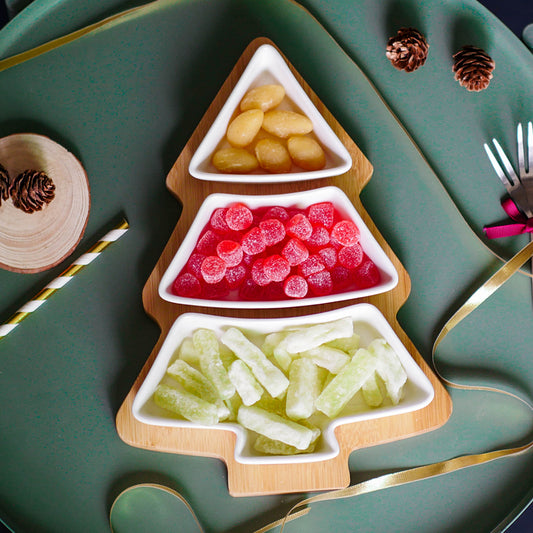 4Pcs Christmas Tree Ceramic Plates - My Store