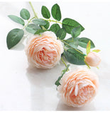 3 head peonies artificial flowers - My Store