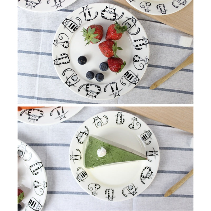 4pcs Cute Cat Plates - My Store