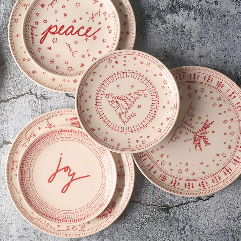 Christmas Series Of Ceramic Tableware Plates - My Store
