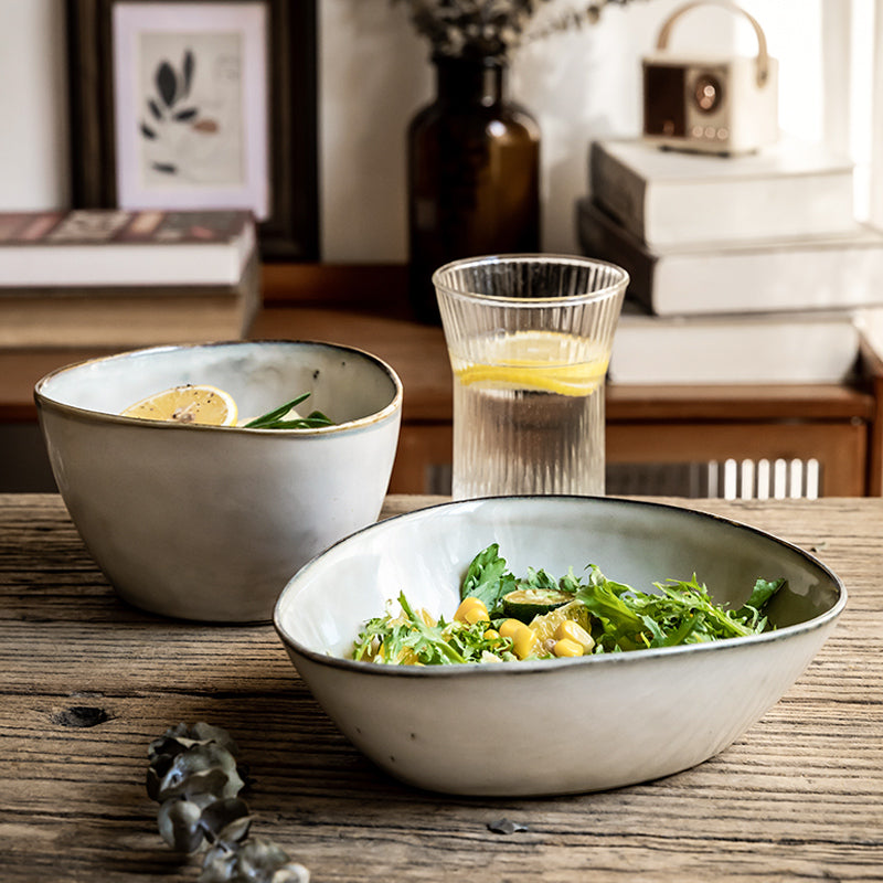 Retro Irregular Flaw Salad Plates - My Store