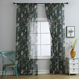 American-style Printed Cotton And Linen Window Sheer Small Curtains Semi-sheer Curtain Fabric - My Store