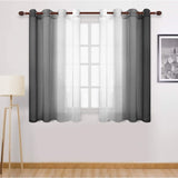Gradient Sheer Curtain For Balconies Ready Made Blackout Curtains And Sheer Curtains - My Store